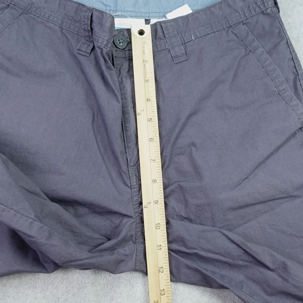 Columbia Shorts Mens 34 Blue Chino Casual Flat Front Cotton Outdoor